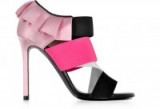 EMILIO PUCCI Black, White and Fuchsia Suede and Silk High Heel Sandals #heels #statement #pink #girly #shoes