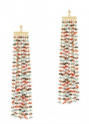 ELIZABETH AND JAMES Emmy 24kt gold-plated drop earrings ~ beaded statement jewellery ~ chic cocktail accessories