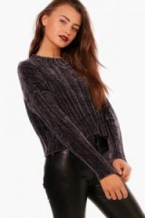 boohoo Erin Cropped Chenille Jumper