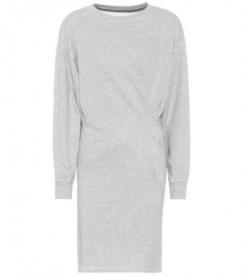 ISABEL MARANT, ÉTOILE Fanley cotton-blend dress ~ chic grey sweatshirt dresses