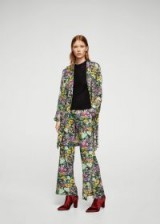 MANGO Floral print trousers GIRALDA | slit leg flares