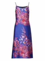 BANANA REPUBLIC Floral Strappy Midi Slip Dress / purple cami dresses