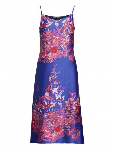 BANANA REPUBLIC Floral Strappy Midi Slip Dress / purple cami dresses - flipped