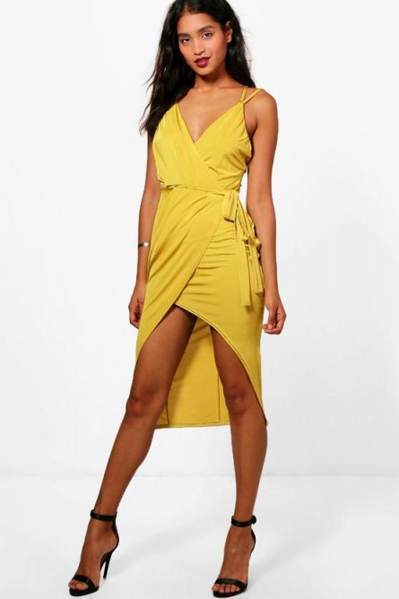 boohoo Florence Strappy Wrap Detail Midi Dress ~ going out dresses p