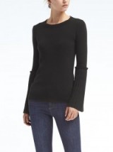 Banana Republic Fluted Pleat-Sleeve Sweater Top