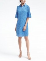 BANANA REPUBLIC Flutter-Sleeve Lace Polo Dress