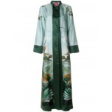 FOR RESTLESS SLEEPERS FOREST AND BIRD PRINT KIMONO DRESS
