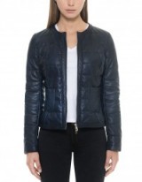 FORZIERI Dark Blue Quilted Leather Women’s Jacket #jackets #casual #stylish