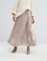 Free People Catch The Wind Metallic Skirt | shiny taupe skirts