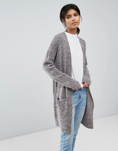 French Connection Chunky Oversized Cardigan #cardigans #knitwear #grey #long #casual - flipped