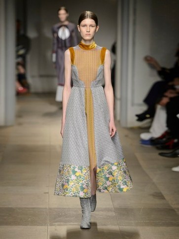 ERDEM Gabriella floral and geometric-jacquard dress - flipped