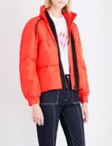GANNI Fountain shell puffer jacket – red puffa jackets – weekend coats #3
