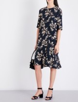 GANNI Pierre floral-print crepe midi dress