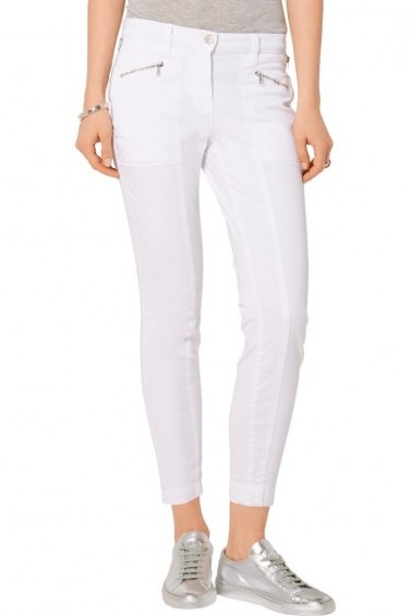 J BRAND Genesis stretch-cotton twill skinny pants | white trousers - flipped