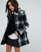Gloverall Exclusive Check Duffle In Royal Stewart Tartan | short checked winter coats