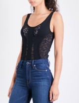 GOOD AMERICAN The Wild One body – black lace bodysuits