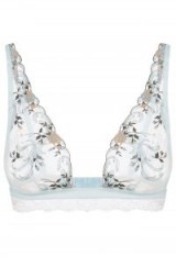 La Perla HAMPTON COURT OFF-WHITE TRIANGLE BRA IN EMBROIDERED LEAVERS LACE / floral bras / lingerie