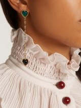 SONIA RYKIEL Heart-embellished drop earrings