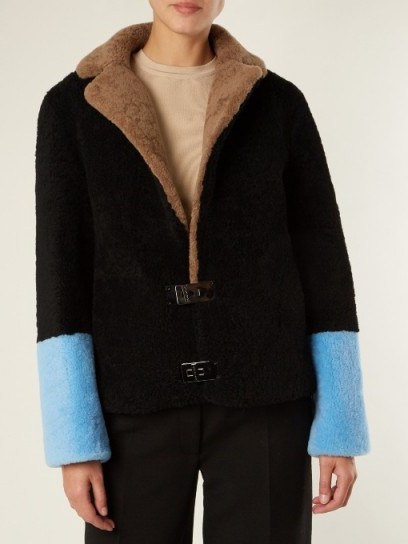 SAKS POTTS Heidi shearling coat | stylish winter jackets - flipped