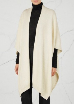 THE ROW Hern ivory cashmere cape ~ ivory capes - flipped