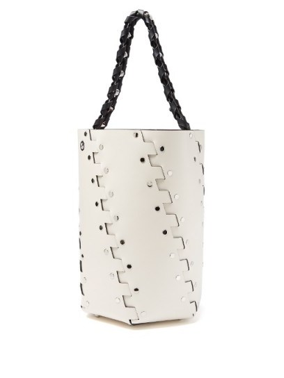 PROENZA SCHOULER Hex stud-embellished leather bucket bag ~ studded handbags - flipped