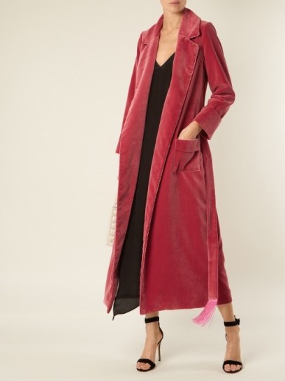 RACIL High Windsor velvet robe ~ long pink robes - flipped