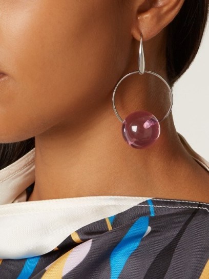 MARNI Hoop and sphere drop earrings ~ statement jewellery ~ contemporary style - flipped