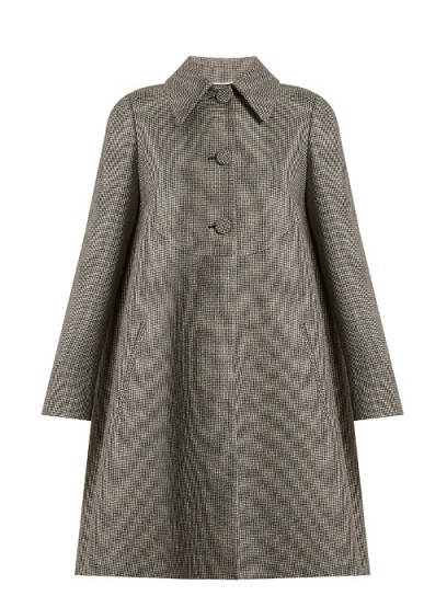 ROCHAS Hound’s-tooth checked wool-blend coat ~ chic houndstooth coats