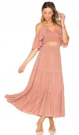 Indah BARI SKIRT | dusty-rose tiered skirts