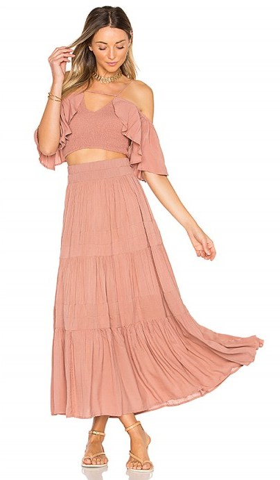 Indah BARI SKIRT | dusty-rose tiered skirts - flipped