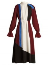 ROKSANDA Ivone tri-colour silk-crepe dress ~ colour block dresses