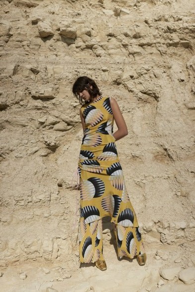 Solice London Jaris Dress Yellow Print - flipped