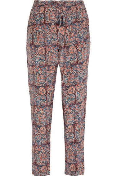 FIGUE Kerala printed silk-voile pants | printed silky trousers - flipped