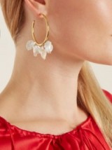 LIZZIE FORTUNATO Keshi gold-plated hoop earrings ~ freshwater-pearl statement jewellery