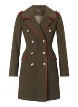 MISS SELFRIDGE Khaki Military Coat ~ stylish winter coats