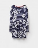 Joules KIRSTEN PRINTED JERSEY TUNIC in FRENCH NAVY POSY STRIPE