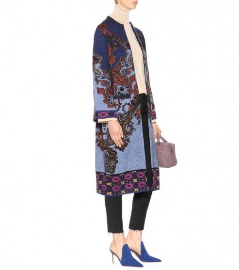 ETRO Knitted coat ~ floral statement coats - flipped