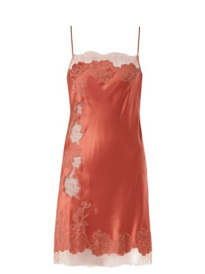 CARINE GILSON Lace-trimmed silk-satin slip ~ luxe nightwear ~ luxury nightdresses ~ slips - flipped