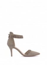 Mint Velvet LACEY STONE EYELET COURT / pointed toe courts