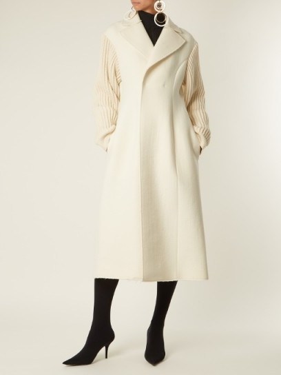 SPORTMAX Lacrima coat ~ chic ivory wool coats - flipped