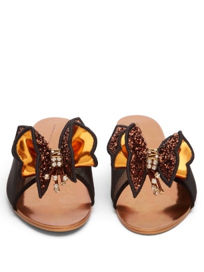 SOPHIA WEBSTER Lana sequin-embellished slides | butterfly flats