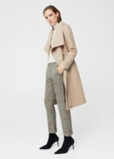 Mango Lapels wool coat VENUS ~ beige belted coats