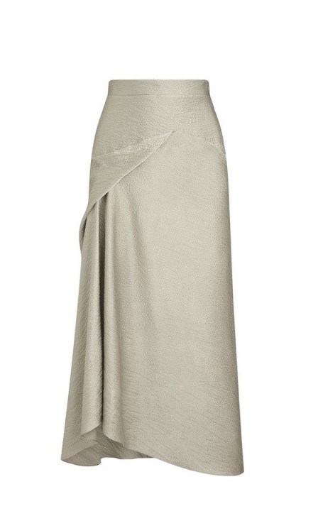 Roland Mouret LATHBURY SKIRT – draped asymmetric midi skirts - flipped