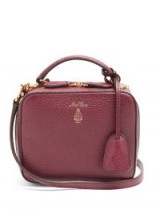 MARK CROSS Laura baby leather shoulder bag ~ small mulberry-purple crossbody ~ chic top handle bags ~ luxe mini handbag