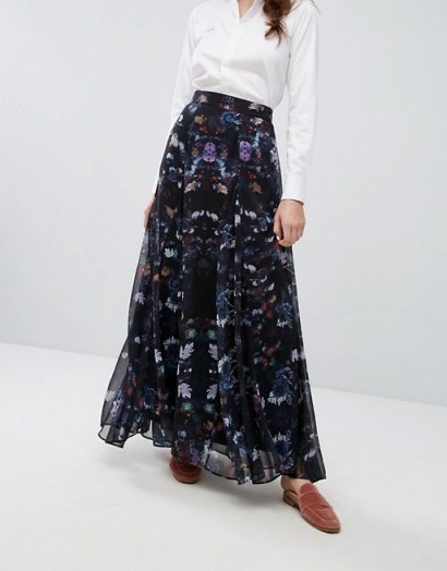 Lily and Lionel Exclusive Floral Maxi Skirt - flipped