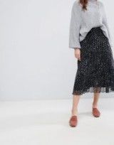 Lily and Lionel Pleated Midi Skirt in Celestial Print