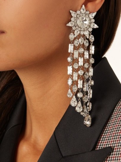 RACIL London crystal-embellished earrings ~ statement jewellery - flipped
