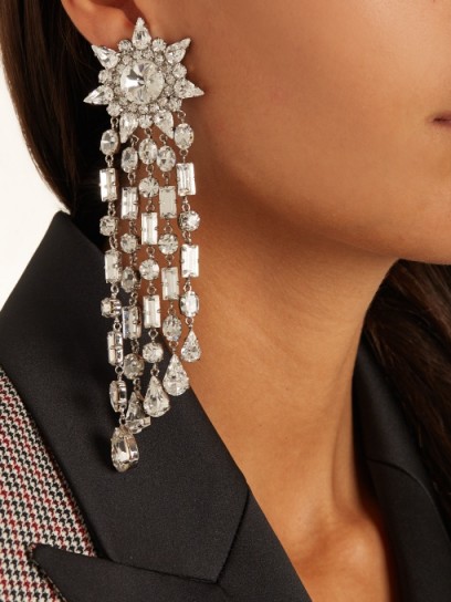 RACIL London crystal-embellished earrings ~ statement jewellery