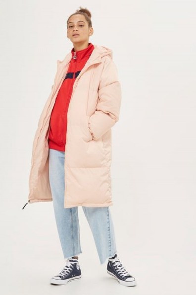 Fila Longline Puffer Jacket | pink puffa jackets/coats p - flipped