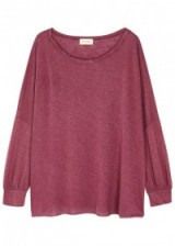 AMERICAN VINTAGE Lorkford mauve cotton top ~ slouchy purple tee ~ stylish t-shirt tops